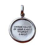 Medalla Escapulario de los Corazones Unidos en plata