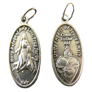 Medalla italiana Corazones Unidos y María Refugio del Amor Santo