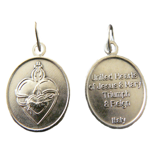 Medalla escapulario de los Corazones Unidos italiana