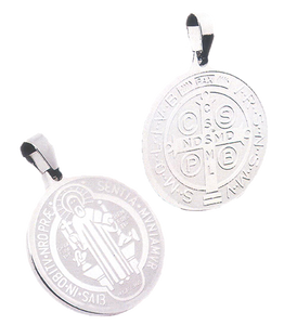 Medalla de San Benito en acero